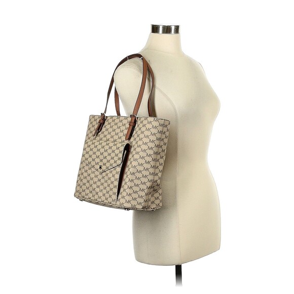 MICHAEL KORS Jet Set Item Natural Luggage Large Pocket Multi Function Tote Bag - Picture 2 of 9